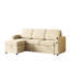 Canapé-lit Beige Mh85,8 avec rangement et charge - 3 lits convertibles