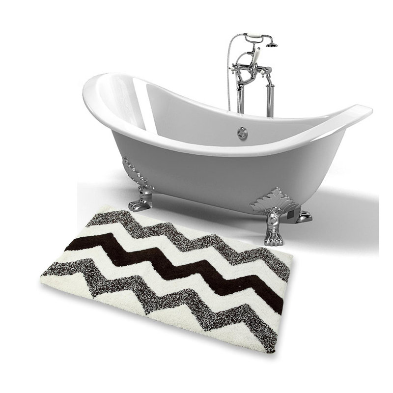 Tapis pour salle de bain Erickson, Ivoire brun