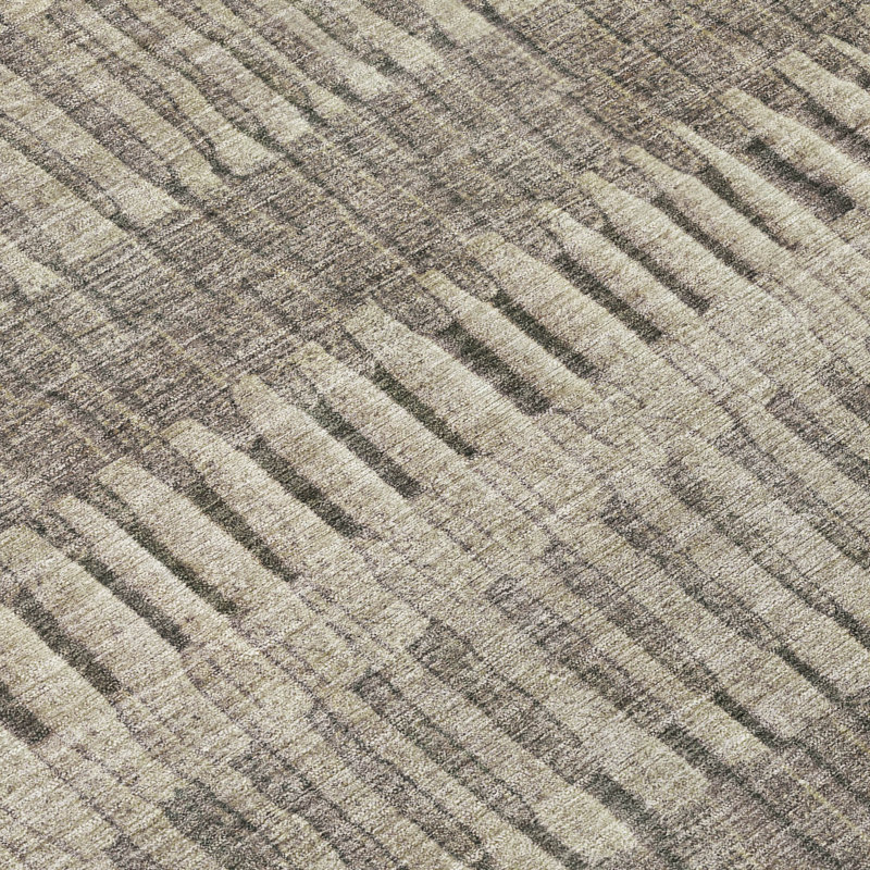 Machine Washable Indoor/Outdoor Chantille ACN2807 Stripes Rug, 8' x 10', Brown