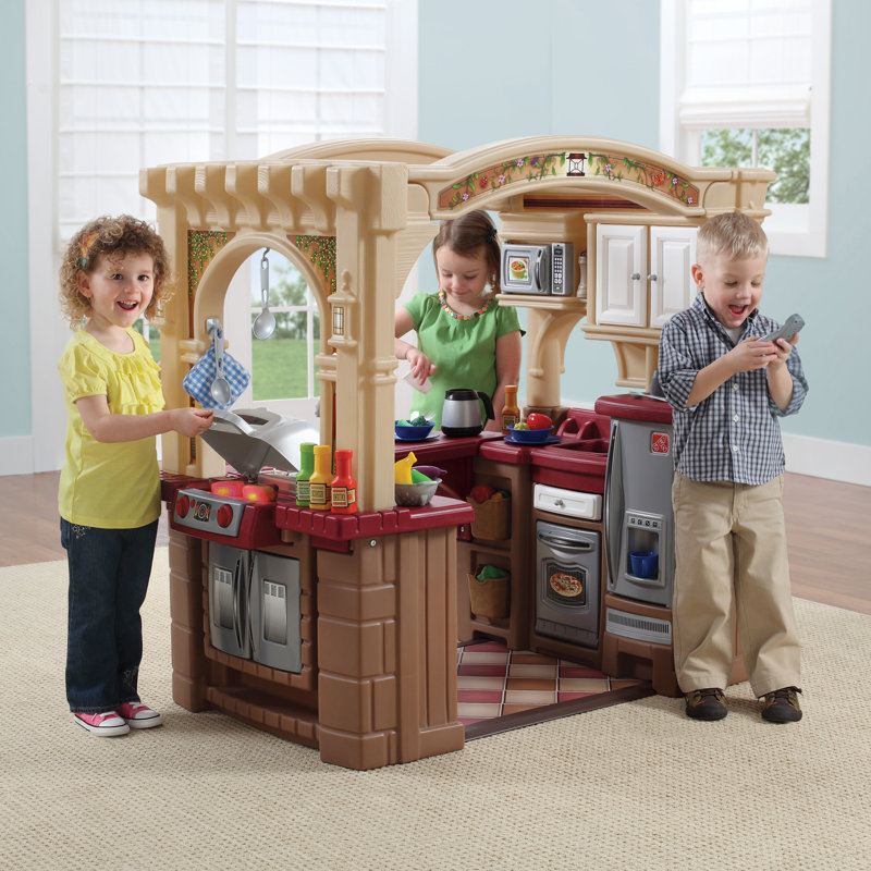 Grand Walk-In Kids Kitchen Set with Grill and Storage