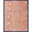 Light Coral Rose Color Antique Late 19th Century Peking Chinese Rug