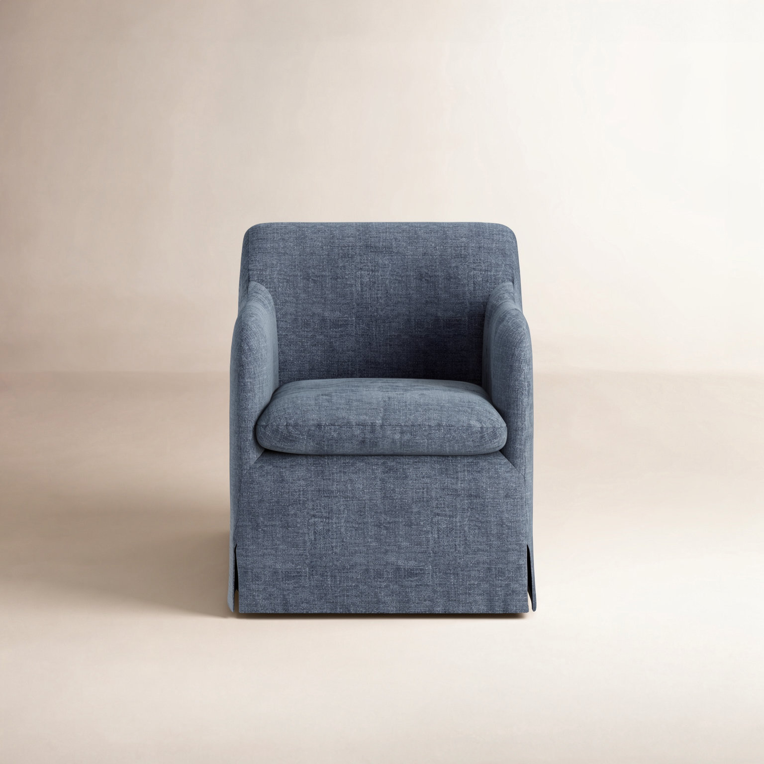 Slipcovered Dining Armchair, Slate Blue