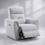 Fauteuil inclinable électrique Eastre en chenille grise avec ports USB et de type C, une solution d'assise confortable et élégante