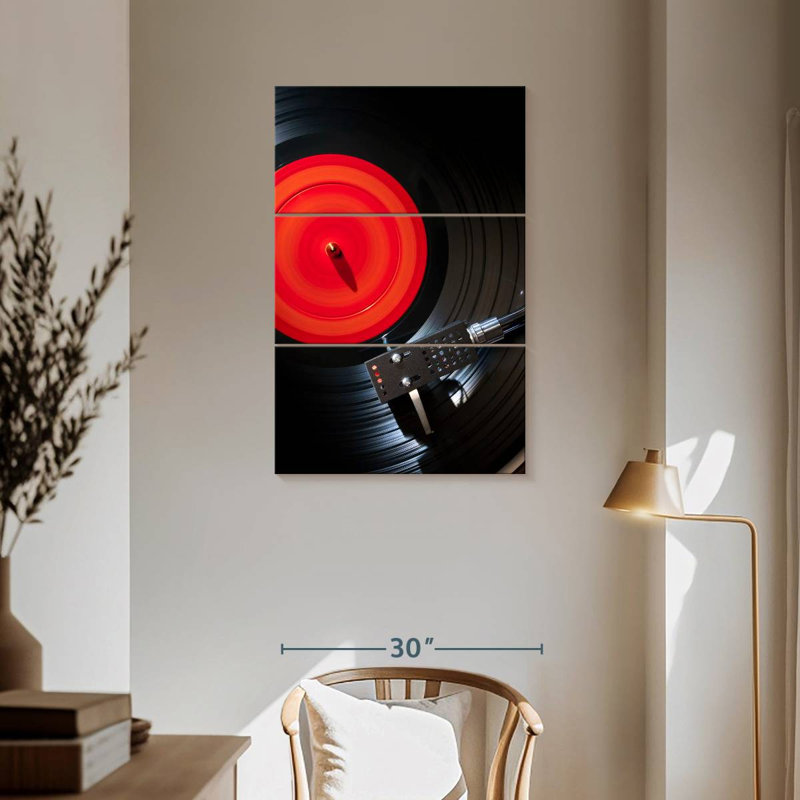 Playing Vinyl, 57" H x 36" W
