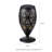 8.75"H Black Metal Cutout Geometric Pattern Solar Powered Outdoor Lantern With LED Light-122571940
