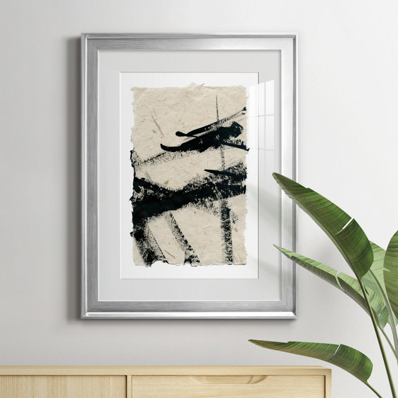 «Lines Crossed II», peinture sur toile encadrée, H 22,5 po x l 30,5 po x P 1,5 po, Argent