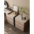 Versatile Saddle Leather & Slate Top Dressing Table with Adjustable LED Mirror - Extendable, Left/Right or L-Shaped Installation