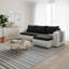  Brooklyn L-shape Corner Sofa Bed With Storage Unit White&black