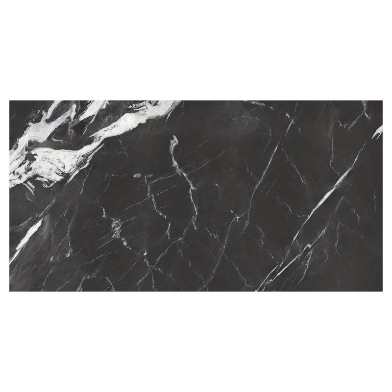 Carreaux de porcelaine pour plancher et mur 12 po x 24 po (5 pièces, 10,76 pieds carrés), Noir, noir, noir, noir