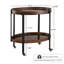 Chariot-bar ovale avec 2 tablettes