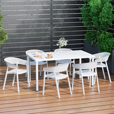 6-Person Outdoor Rectangular Dining Set