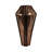 Sculptural Fluted Metal Flower Vase for Living Room Decor - Modern Tall Table Vase Accent for Home, Console, or Entryway Display - Bronze & Copper-1473350819