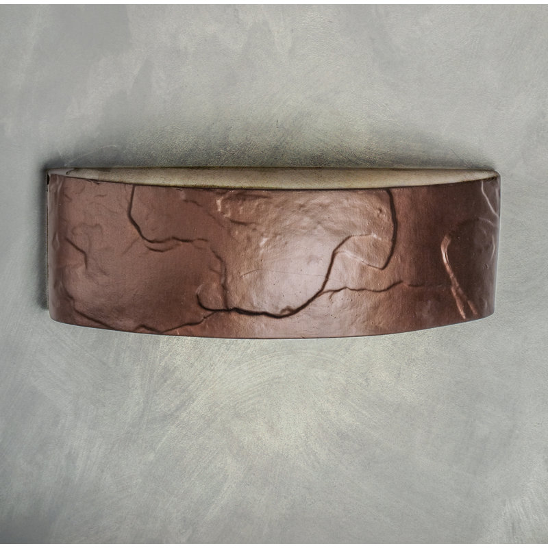 Ampoule murale d'extérieur en céramique de 6 po de haut avec ampoule DEL Donnice, Bronze huilé