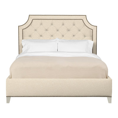 Audrey/Asher Queen Tufted Upholstered Low Profile Panel Bed