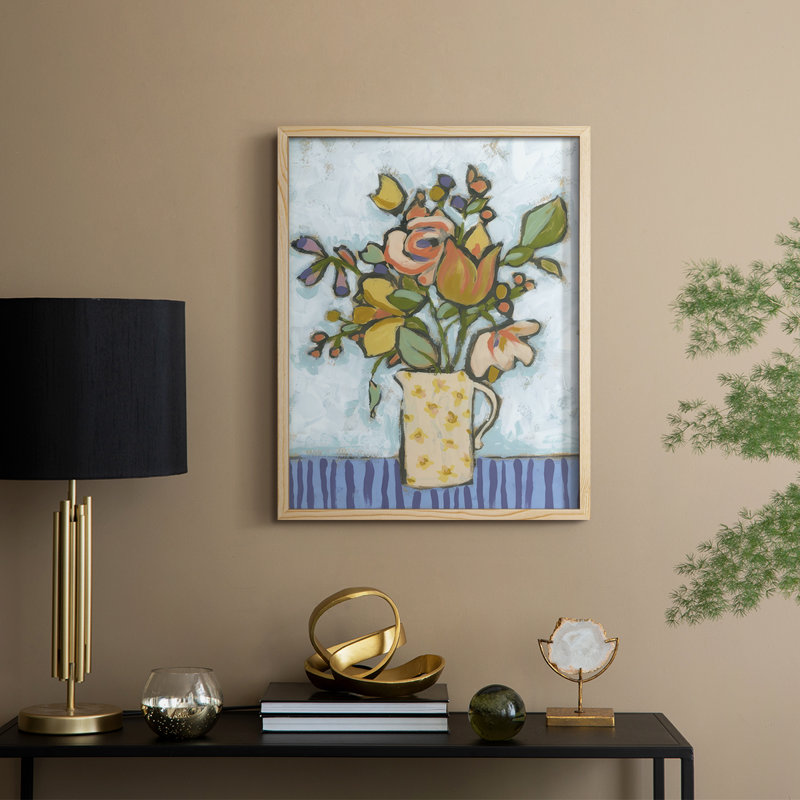 «Candy Color Bouquet I», reproduction encadrée - bois massif, Naturel, H 11 po x l 9 po