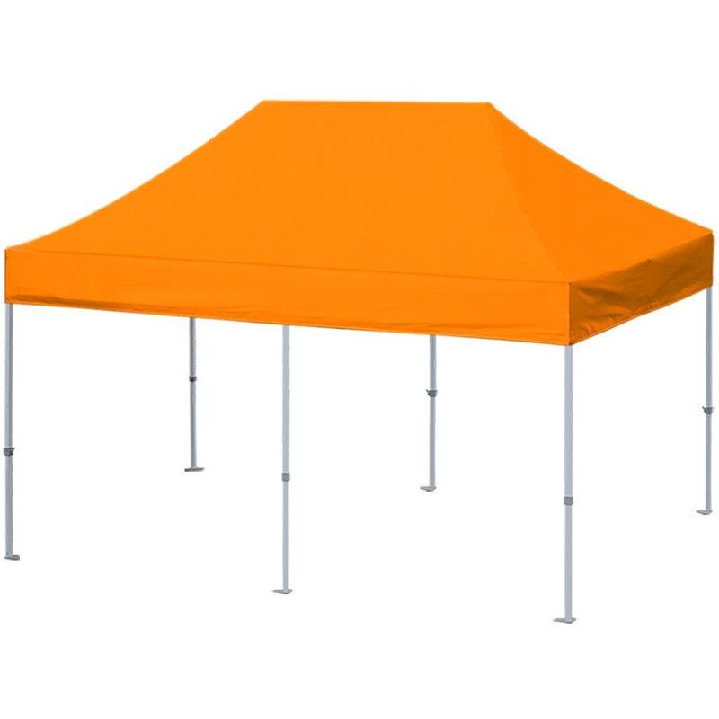 Amaziyah 96'' W x 96'' D Steel Pop-Up Canopy, Orange, 10ft x 20ft
