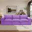 Canapé modulaire rembourré sans dossier en chenille avec dossier rembourré - entièrement comprimé, aucun assemblage requis-774444436-774444521-777768770