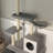 Cat Tree With Litter Box Enclosure, 2 In 1 Floor To Ceiling Cat Tower Litter Box Furniture With Condo, Bed, Hammock, Scratching Posts, And Platforms For Indoor Use, Grey
