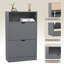 2 Drawer Shoe Cabinet with Open Shelf Modern Storage Furniture for Hallway Living Room Bedroom-202131335