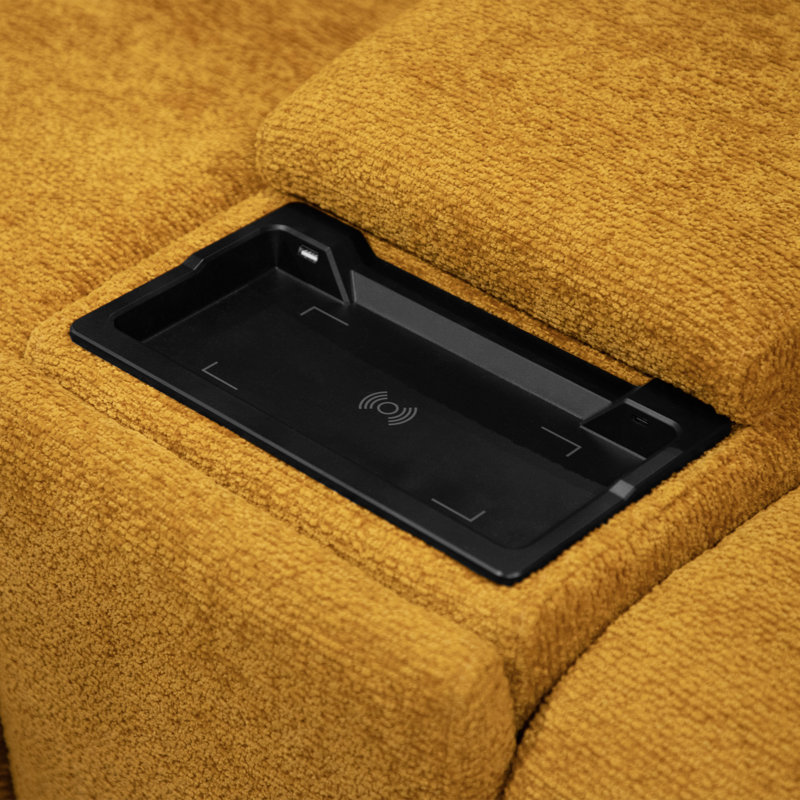 Canapé modulaire inclinable électrique Noemi, Chenille brun