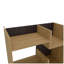 Bibliothèque Magnolia, bureau, Macadamia / noir