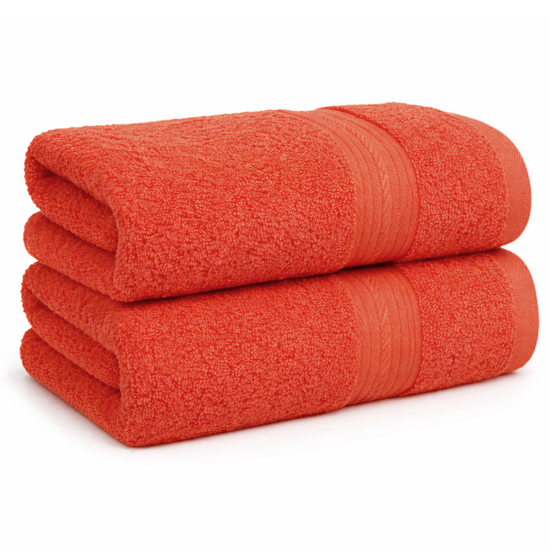 Essuie-mains 100% coton 600 g / m² absorbant à séchage rapide, Orange