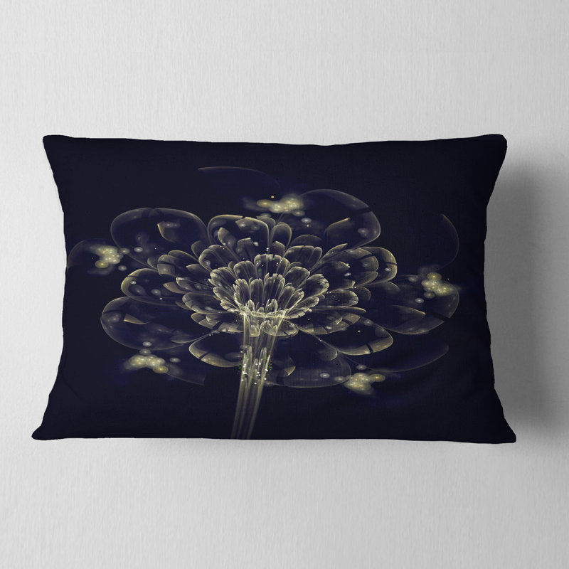 Coussin lombaire en fleur d’art numérique floral