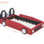 Lit plateforme simple avec roues, offrant une structure performante en forme de voiture et un sommeil relaxant-2050124720
