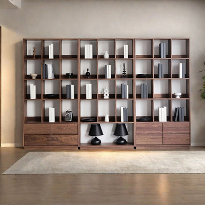Solid wood black walnut bookcase