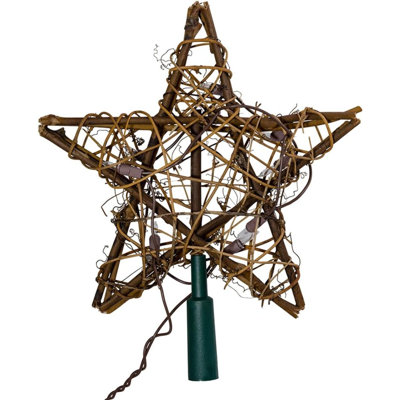 10 Light Indoor Rattan Natural Star Treetop