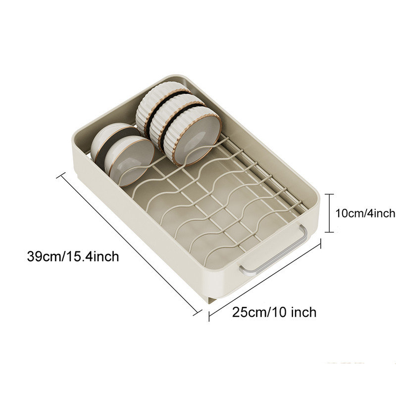 Carbon Steel Kitchen Rack Cabinet ,Built-In Slide Dish Storage Rack