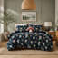 Ensemble de couette 4 pièces en microfibre à motif champignon pour lit double/queen avec coussin décoratif assorti (229 x 229 cm).-135278133
