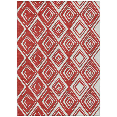 Cederick Washable Geometric Indoor / Outdoor Rug