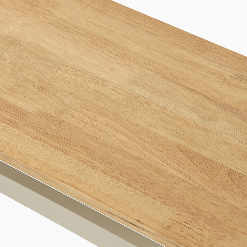 Banc en bois Blakeley, Chêne / crème