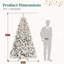 Arbre de Noël pin floqué et illuminé-1501452796