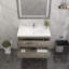 Ensemble de meuble-lavabo mural simple l 36 po Deboser-2133275900
