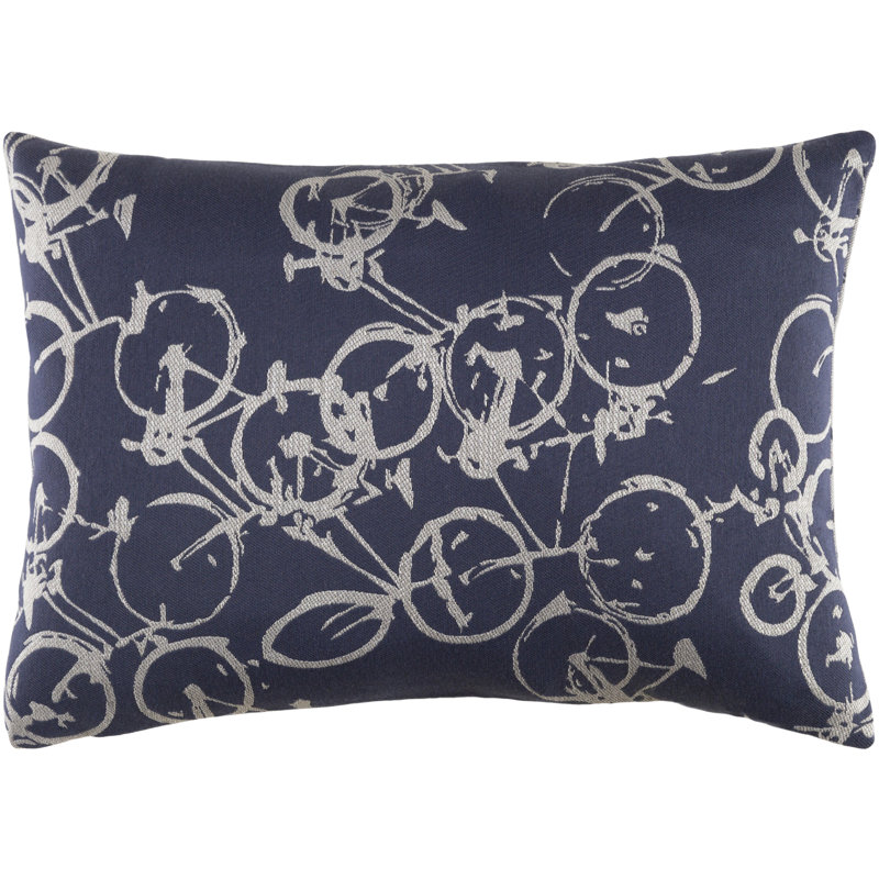 Pedal Power Reversible Throw Pillow, Blue/Gray