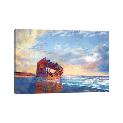 Peter Iredale by Lisa Robinson - Wrapped Canvas Print