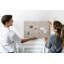 Wall Mounted bulletin board print decorative wall message pin boards home office corkboard Bricks wall