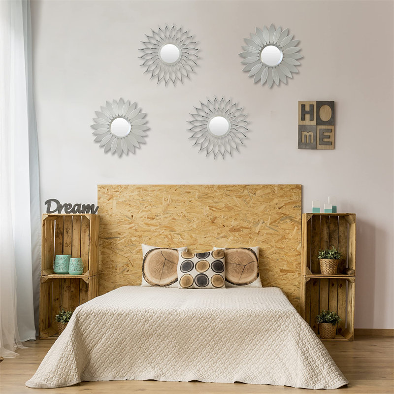 Darquez Flat Wall Mirror, Sliver