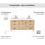 ARIEL Monroe 72 Double Sink Bathroom Vanity with Carrara Quartz Top-1236486688-1267535068-1267535058