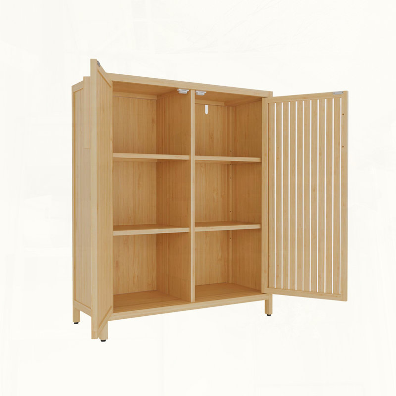 42 Multi-Scene Large Capacity Bamboo Storage Cabinet