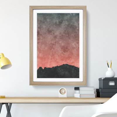 Airplane over the Mountains in Italy - Picture Frame Graphic Art