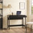 Transitional Reeded Writing Desk With Drawer - Black