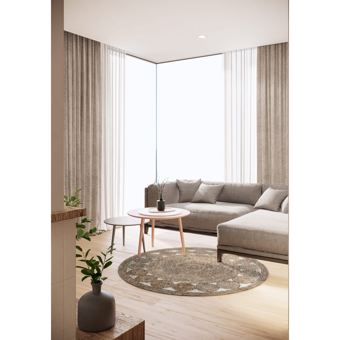 Raulson Machine Woven Beige Indoor Rug