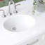 Meuble-lavabo ARIEL Monrow 42 po en bois massif blanc avec un comptoir en quartz blanc de Carrare de 1,5 po et un lavabo ovale central.-99405037-125038767-131238286