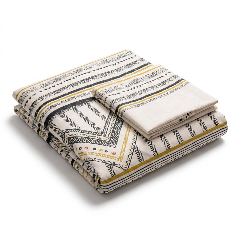 Elvira Geometric 100% Cotton Duvet Cover Set