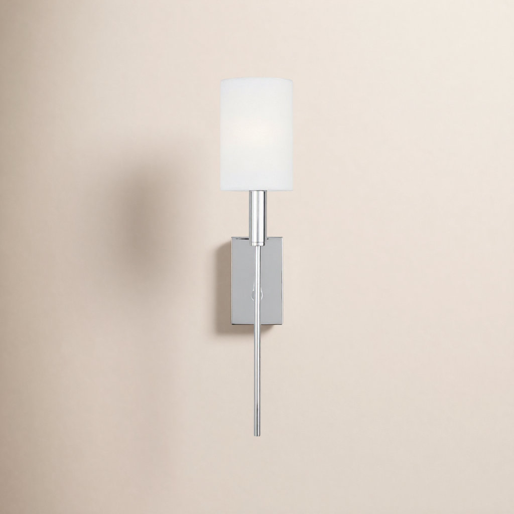 Tedder Single Light Wallchiere, Polished Nickel