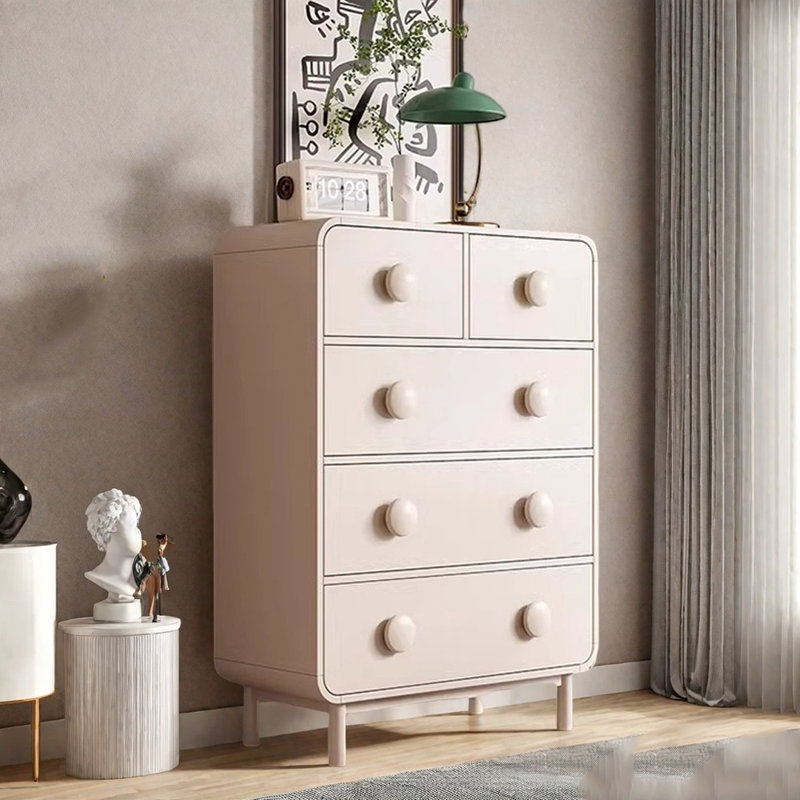 Commode d'appoint légère en bois crème moderne et luxueux