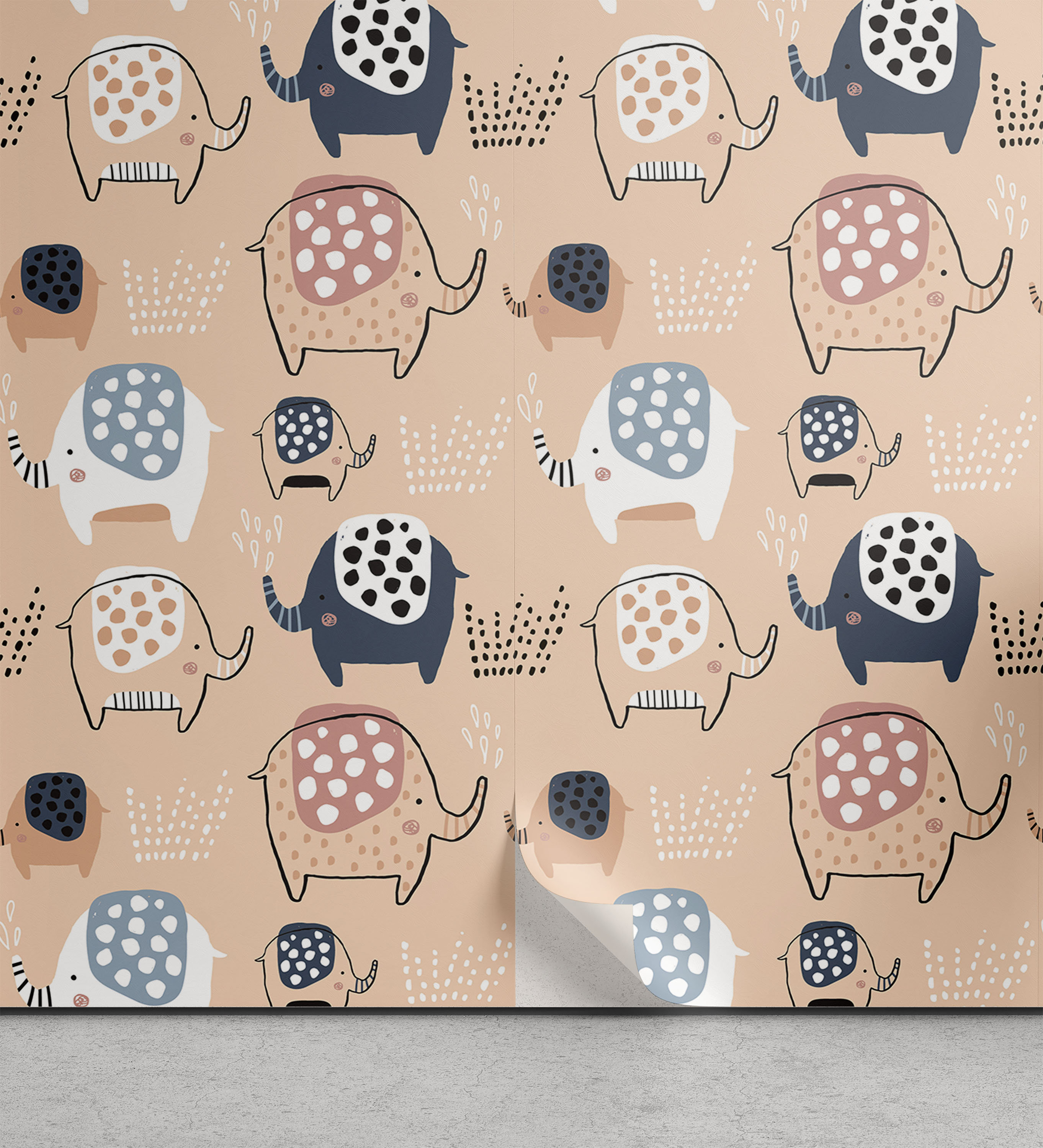 Zoomie Kids Aviza Zoo Creatures Peel and Stick Wallpaper Panel | Wayfair